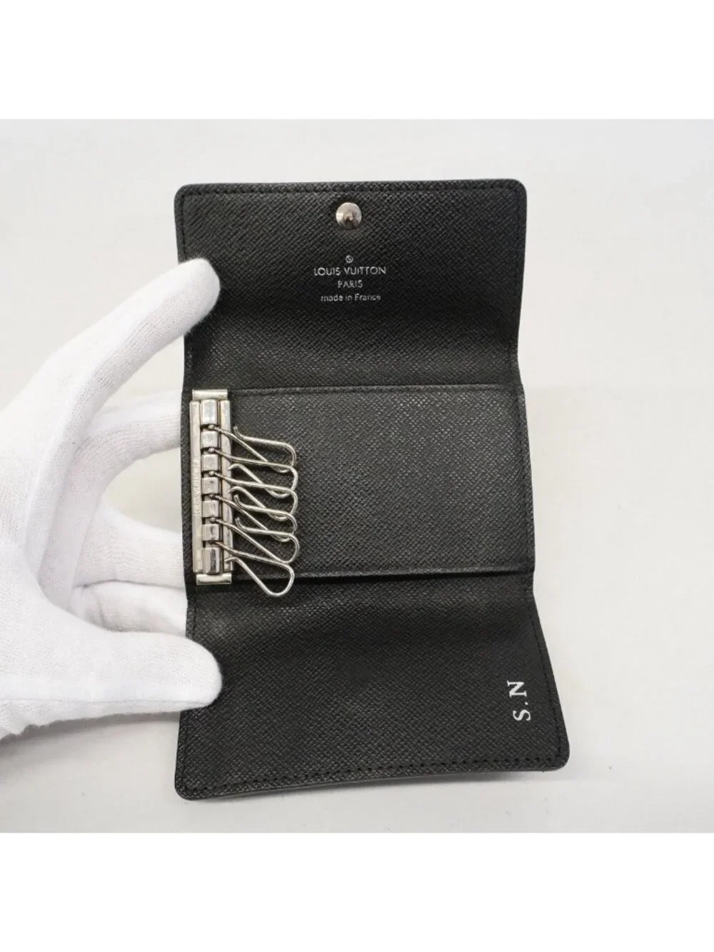 Louis Vuitton Key Case Damier Graphite Multicles 6 Black Gray Key Holder